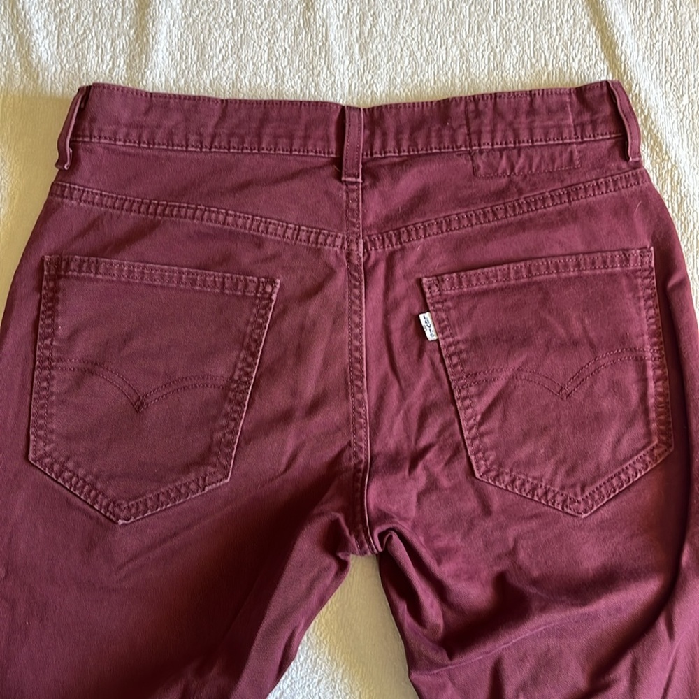 Levi Strauss & Co. maroon jeans  W29 x L30 as shown on tag